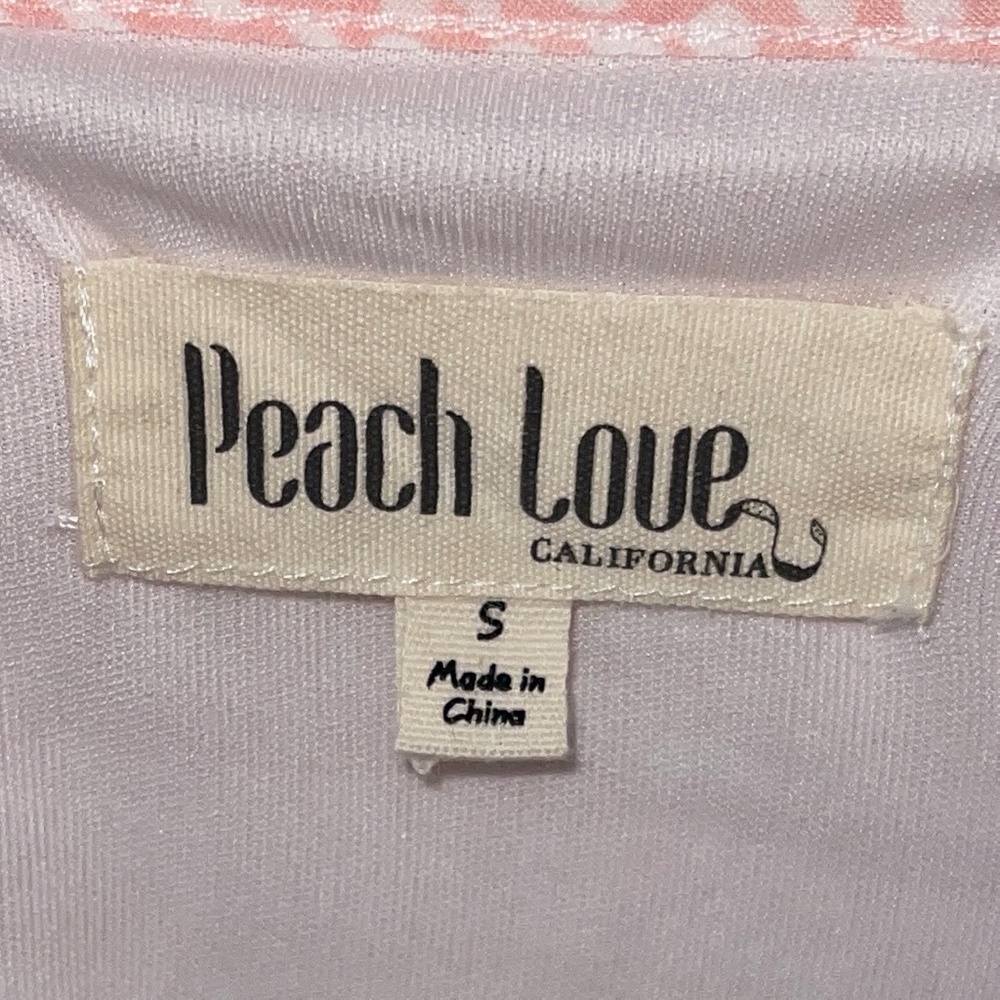 Romper long sleeve shorts V-neck Peach Love California Size‎ Small - Picture 6 of 7